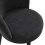 Set of 2 Black Velvet Dining Chairs - Nova