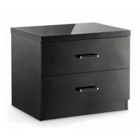 LPD Novello Bedside Cabinet in Black LPD Novello Bedside Cabinet in Black