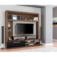 Birlea Nova Entertainment Unit Walnut & Black