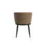Set of 2 Brown Velvet Dining Chairs - Nova
