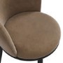 Set of 2 Brown Velvet Dining Chairs - Nova