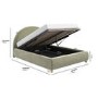 GRADE A2 - Sage Green Velvet King Size Ottoman Bed with Curved Headboard - Nora