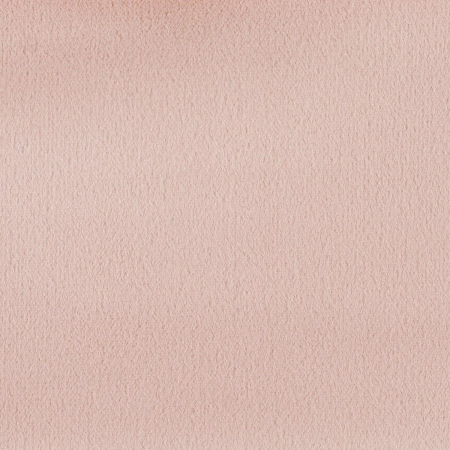 Pink Velvet Small Double Ottoman Bed with Curved Headboard - Nora