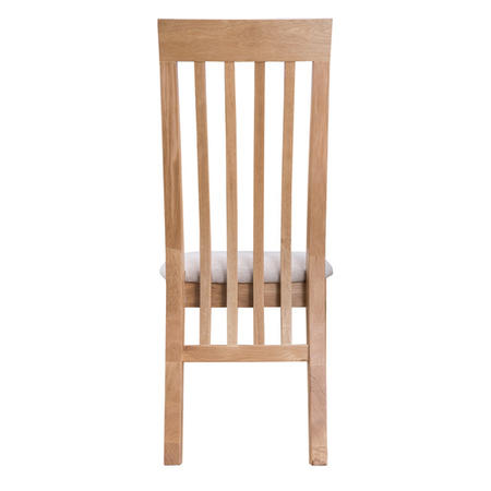 Keswick Pair of Slat Back Chairs in Light Oak