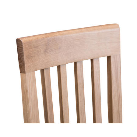 Keswick Pair of Slat Back Chairs in Light Oak
