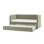 Sage Velvet Ribbed Day Bed with Trundle - Newton