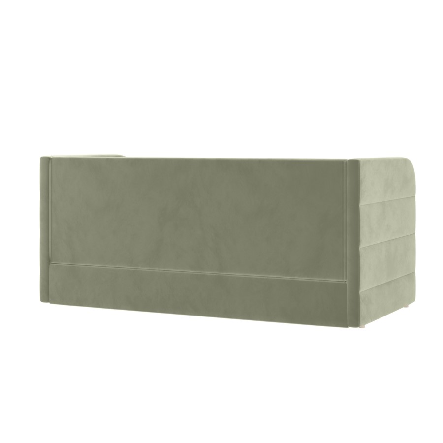 Sage Velvet Ribbed Day Bed with Trundle - Newton