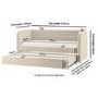 GRADE A1 - Velvet Single Day Bed with Trundle in Beige - Newton