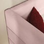 Pink Velvet Ribbed Day Bed with Trundle - Newton