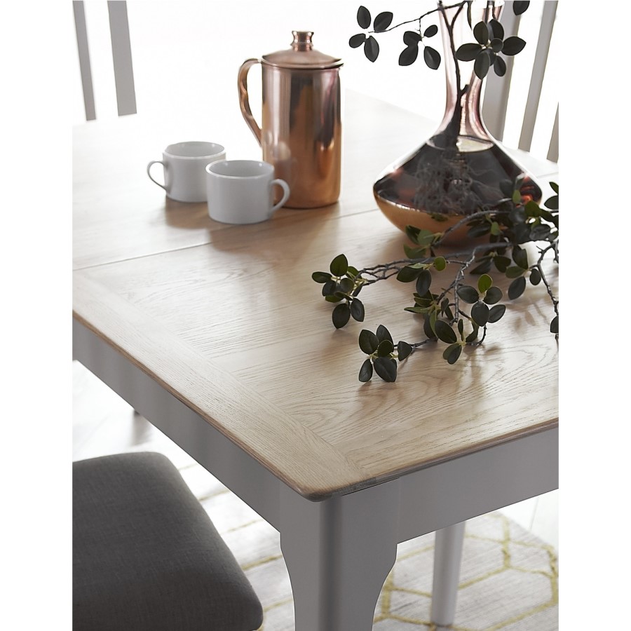 Keswick 1.2m Butterfly Extendable Dining Table in Grey and Oak