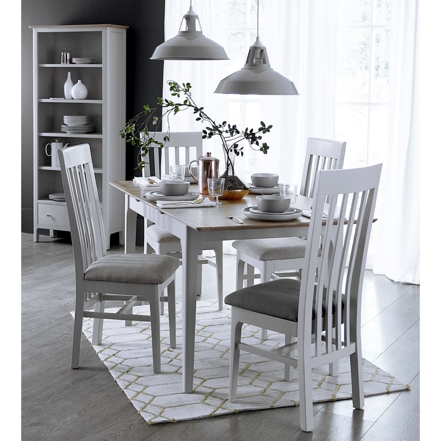 Keswick 1.2m Butterfly Extendable Dining Table in Grey and Oak