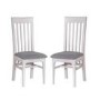Keswick Pair of Grey Slat Back Chairs 