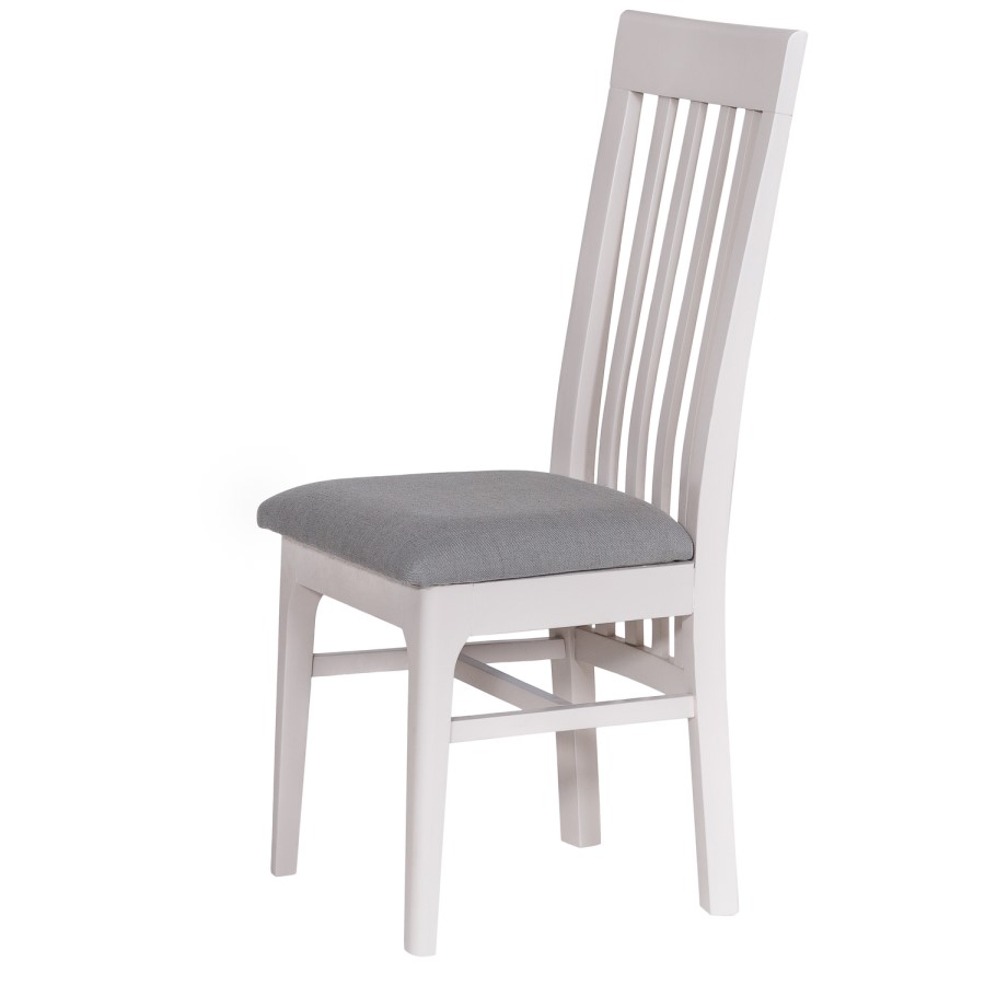 Keswick Pair of Grey Slat Back Chairs 