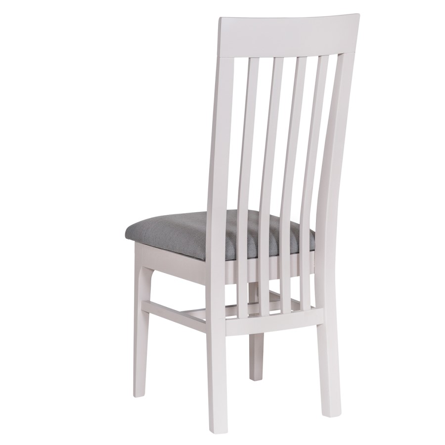 Keswick Pair of Grey Slat Back Chairs 