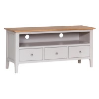 Keswick Large TV Cabinet in Grey and Oak - TV's up to 55"