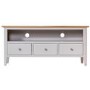 Keswick Large TV Cabinet in Grey and Oak - TV's up to 55"