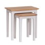 Keswick Nest of 2 Tables in Grey and Oak
