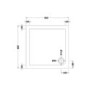 Square Low Profile Shower Tray 800 x 800mm - Purity