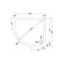 1000x900mm Low Profile Left Hand Offset Quadrant Shower Tray - Purity