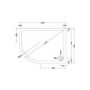 1200x900mm Left Hand Offset Quadrant Low Profile Shower Tray- Purity 
