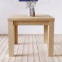 Small Oak Square Extendable Dining Table - Seats 4-6 - New Town