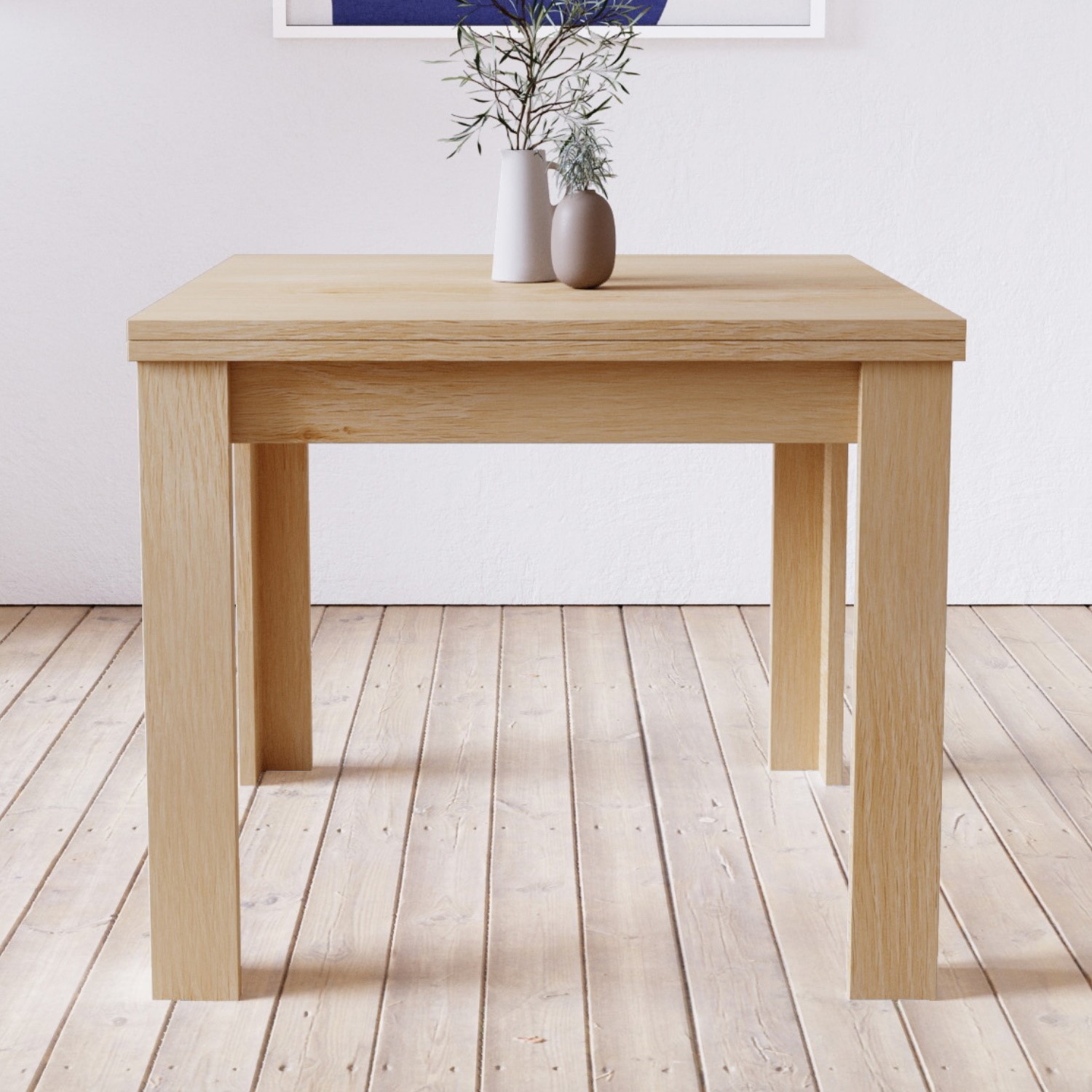 Extendable Flip Top Oak Dining Table Seats 6 New Town Furniture123
