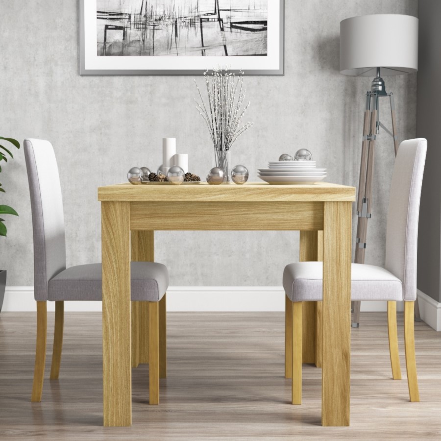 GRADE A1 - New Town Flip Top Oak Dining Table- Farmhouse Style - Seats 4