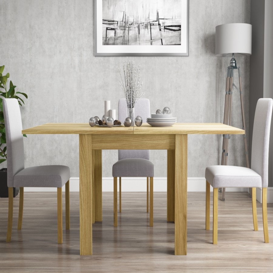 GRADE A1 - New Town Flip Top Oak Dining Table