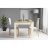 GRADE A1 - New Town Two Tone Flip Top 4 Seater Dining Table in Cream and Oak