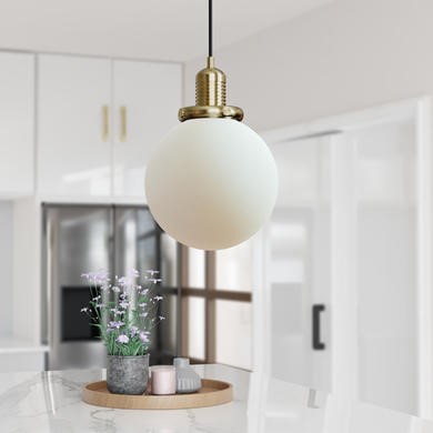 Opal Smooth Glass Ceiling Pendant Light - Salerno