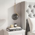 NYM004 Dimpled Smoked Glass Pendant Light with Gold Finish - Salerno