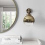 Gold Gradient Dimpled Glass Globe Pendant Light - Salerno