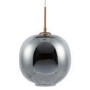 Dark Grey Dimpled Smoked Glass Ceiling Pendant Light - Avellino