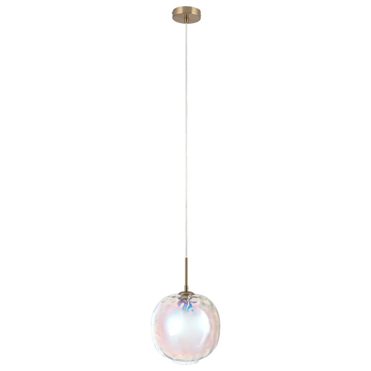 Iridescent Dimpled Glass Pendant Light - Avellino 