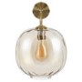 Dimpled Glass Wall Light with Gold Finish - Avellino