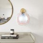 Iridescent Dimpled Smoked Glass Wall Light - Avellino 