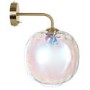 GRADE A1 - Box Opened Avellino Iridescent Dimpled Smoked Glass Wall Light 
