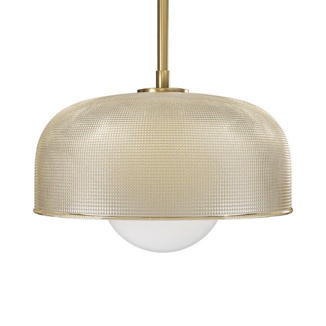 Gold Glass Dome Pendant Ceiling Light - Tivoli