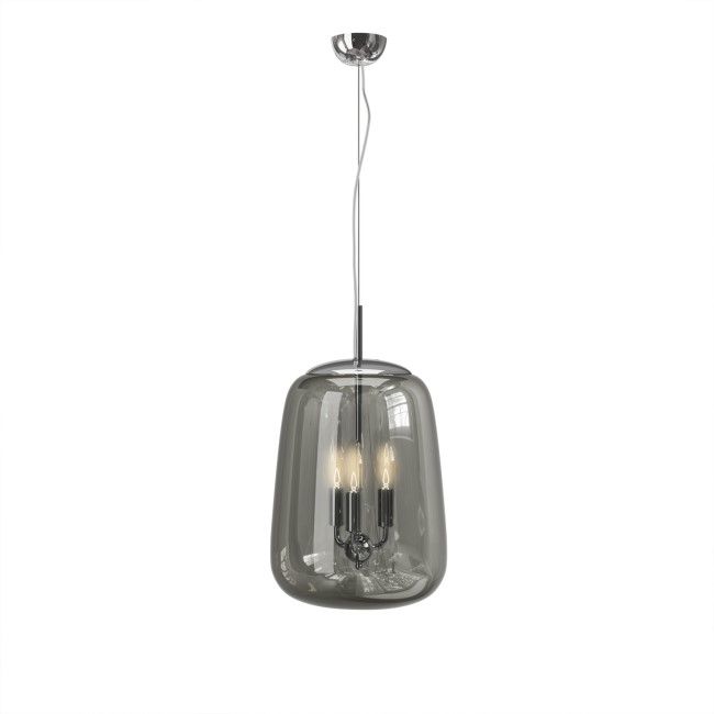 Smoked Glass Pendant Chandelier - Cascina