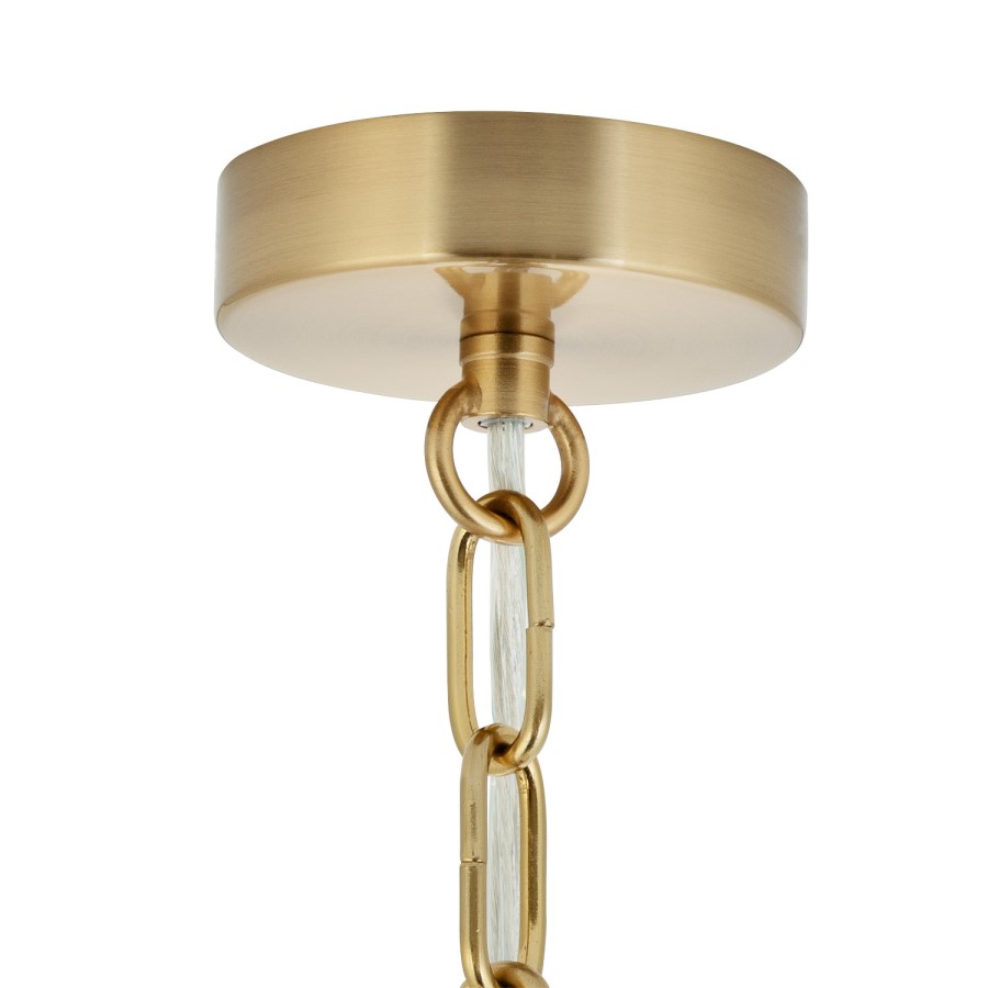 GRADE A1 - Box Opened Forentino 10 Light Gold Glass Tiered Pendant Chandelier