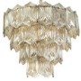 GRADE A1 - Box Opened Forentino 10 Light Gold Glass Tiered Pendant Chandelier