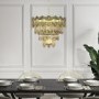 GRADE A1 - Box Opened Forentino 10 Light Gold Glass Tiered Pendant Chandelier