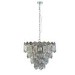 GRADE A1 - Box Opened Forentino 10 Light Smoked Glass Tiered Pendant Chandelier