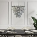 NYM036 10 Light Smoked Glass Tiered Pendant Chandelier - Forentino