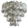 10 Light Smoked Glass Tiered Pendant Chandelier - Forentino
