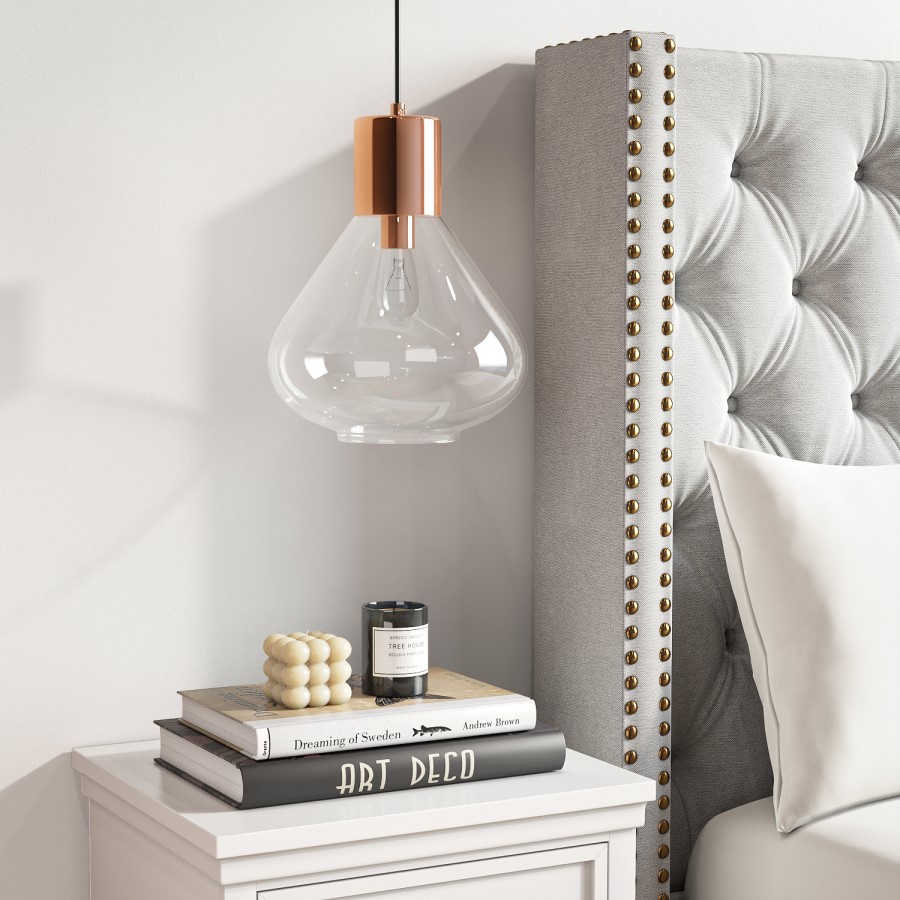 Clear Glass Teardrop Pendant Light-Sorrento