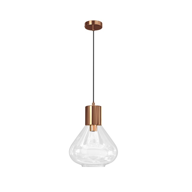 Clear Glass Teardrop Pendant Light-Sorrento 