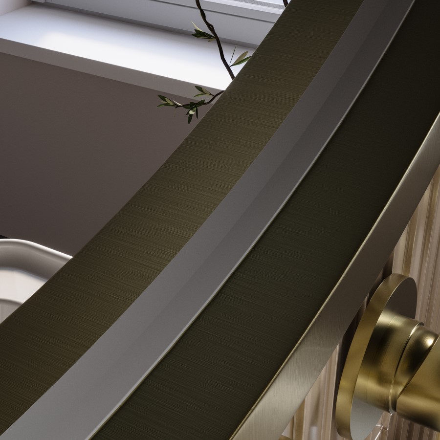 Round Brass Heated Bathroom Mirror with Lights 800mm - Nyx