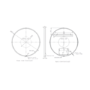 Round Brass Heated Bathroom Mirror with Lights 800mm - Nyx