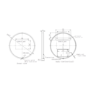 Round Black Heated Bathroom Mirror with Lights 600mm - Nyx